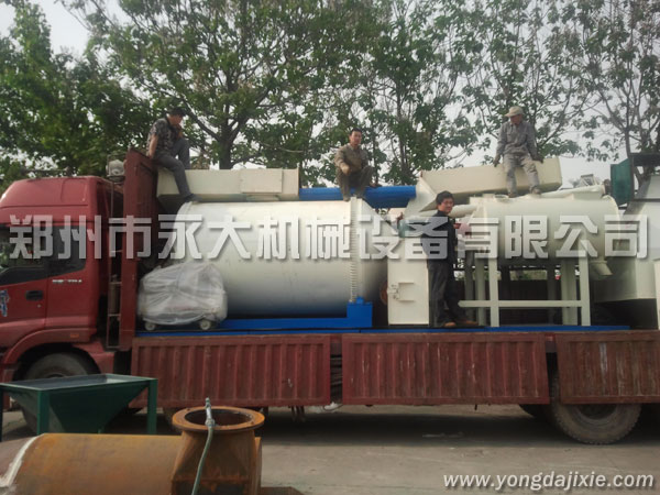 全自動玻化微珠無機保溫砂漿生產線發(fā)貨現場